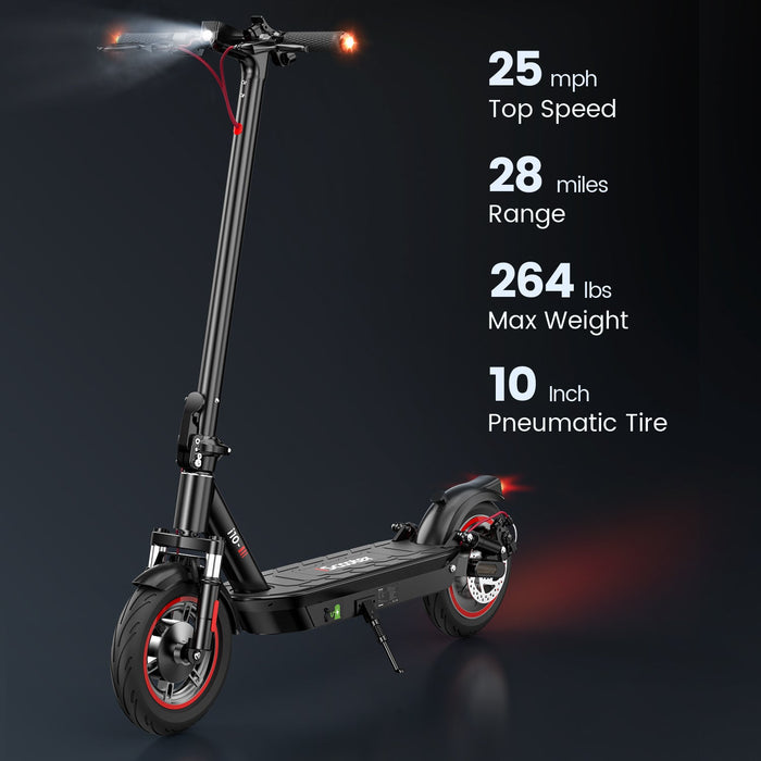 iScooter i10Max City Commuter Electric Scooter with 25 MPH Speed and 28 Mile Range
