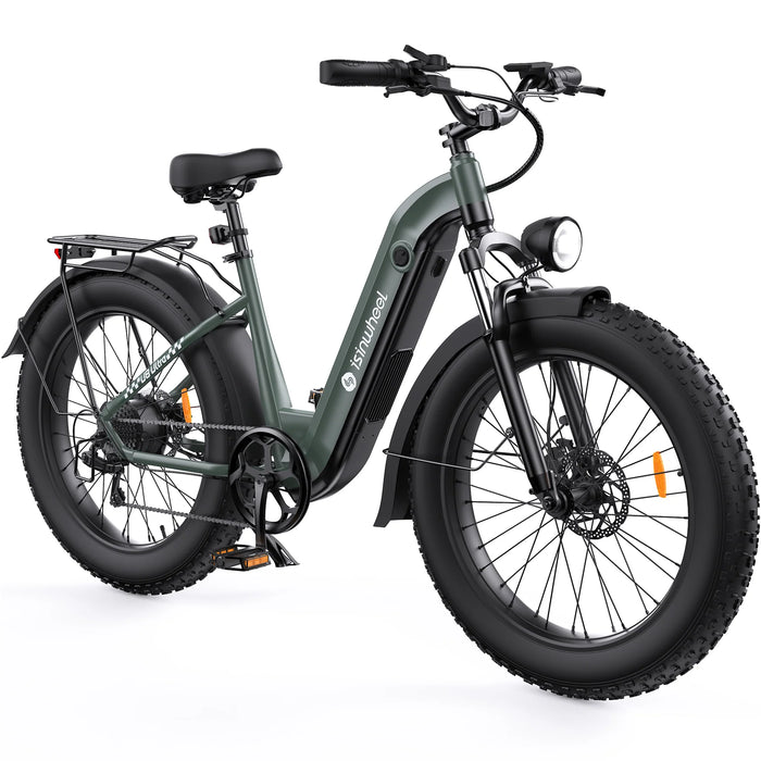 isinwheel U8 Ultra 1500W Fat Tire All-Terrain Electric Bike - 48V 18Ah, 28 MPH, 105-Mile Range - 100% Financing Available!