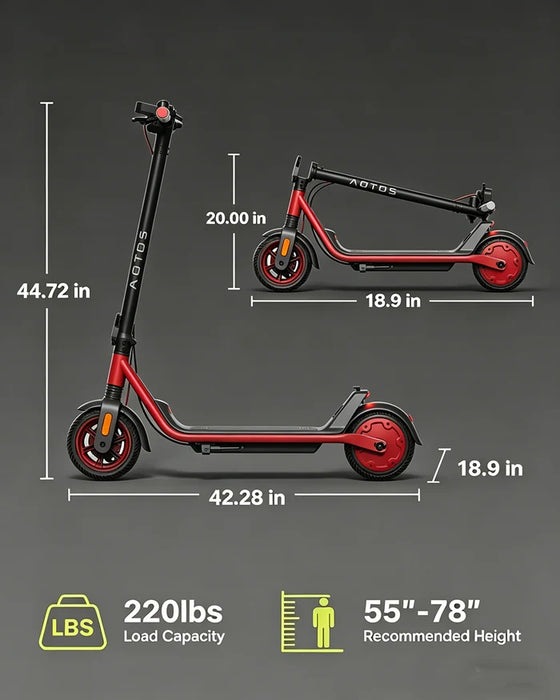 Megawheels Aotos A1A 7.5Ah 21.9V Electric Scooter - 15.5 MPH, 15-Mile Range, Smart APP Control - 100% Financing Available!