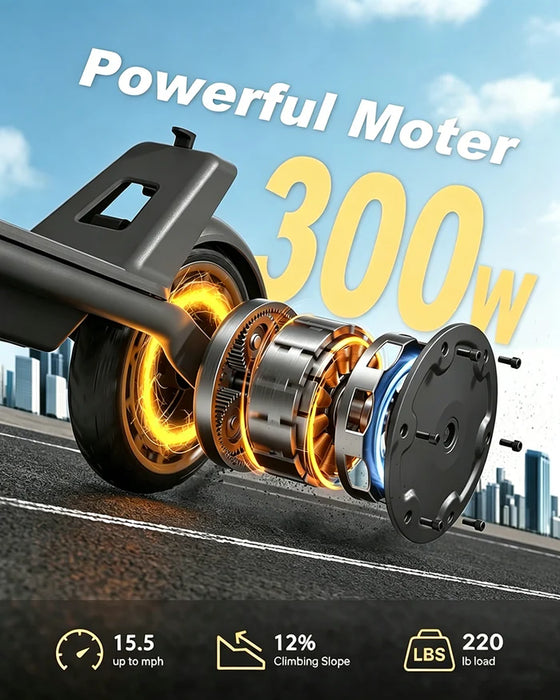 Megawheels Aotos A1A 7.5Ah 21.9V Electric Scooter - 15.5 MPH, 15-Mile Range, Smart APP Control - 100% Financing Available!