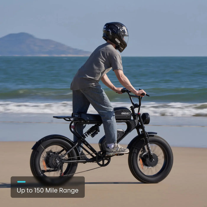 Meelod DK300 MAX - 1200W Dual Motor Dual Battery Fat Tire Electric Bike - 48V 40Ah, 28+ MPH, 75-150 Mile Range, Hydraulic Brakes - 100% Financing Available!