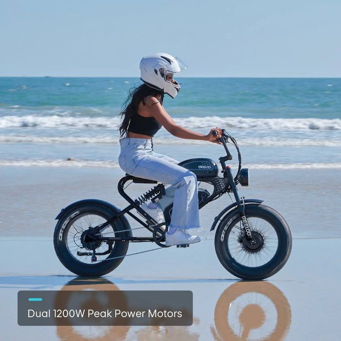 Meelod DK300 MAX - 1200W Dual Motor Dual Battery Fat Tire Electric Bike - 48V 40Ah, 28+ MPH, 75-150 Mile Range, Hydraulic Brakes - 100% Financing Available!