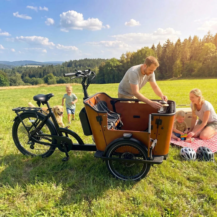 Dirwin Caravan 2 Three-Wheel Electric Cargo Bike 500W 48V 15Ah 450 lb Cargo Load - 100% Financing Available!