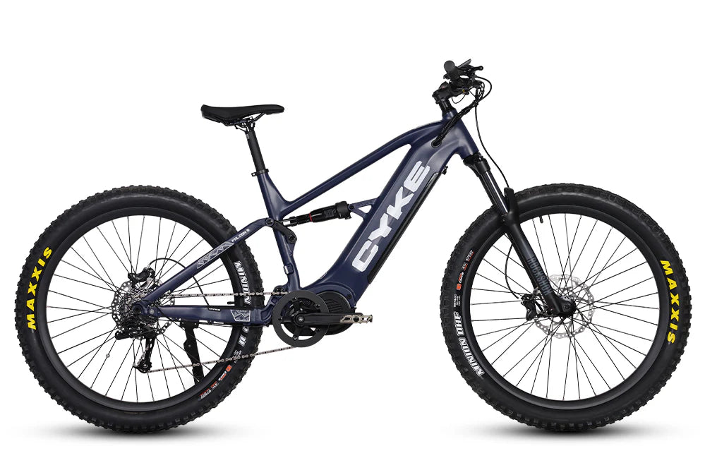 Cyke Falcon S Full Suspension 1100W Bafang Mid-Drive Electric Bike - 48V 20Ah, 28 MPH, 65 Mile Range, Hydraulic Brakes. 9-Speed - 100% Financing Available!