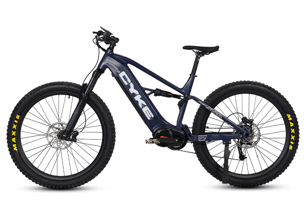 Cyke Falcon S Full Suspension 1100W Bafang Mid-Drive Electric Bike - 48V 20Ah, 28 MPH, 65 Mile Range, Hydraulic Brakes. 9-Speed - 100% Financing Available!