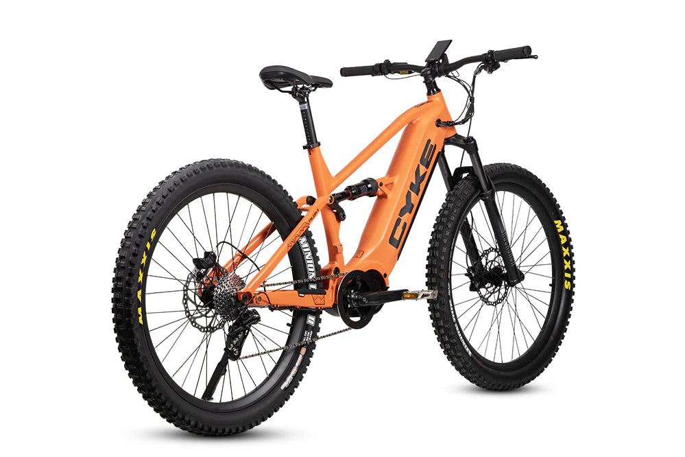 Cyke Falcon S Full Suspension 1100W Bafang Mid-Drive Electric Bike - 48V 20Ah, 28 MPH, 65 Mile Range, Hydraulic Brakes. 9-Speed - 100% Financing Available!