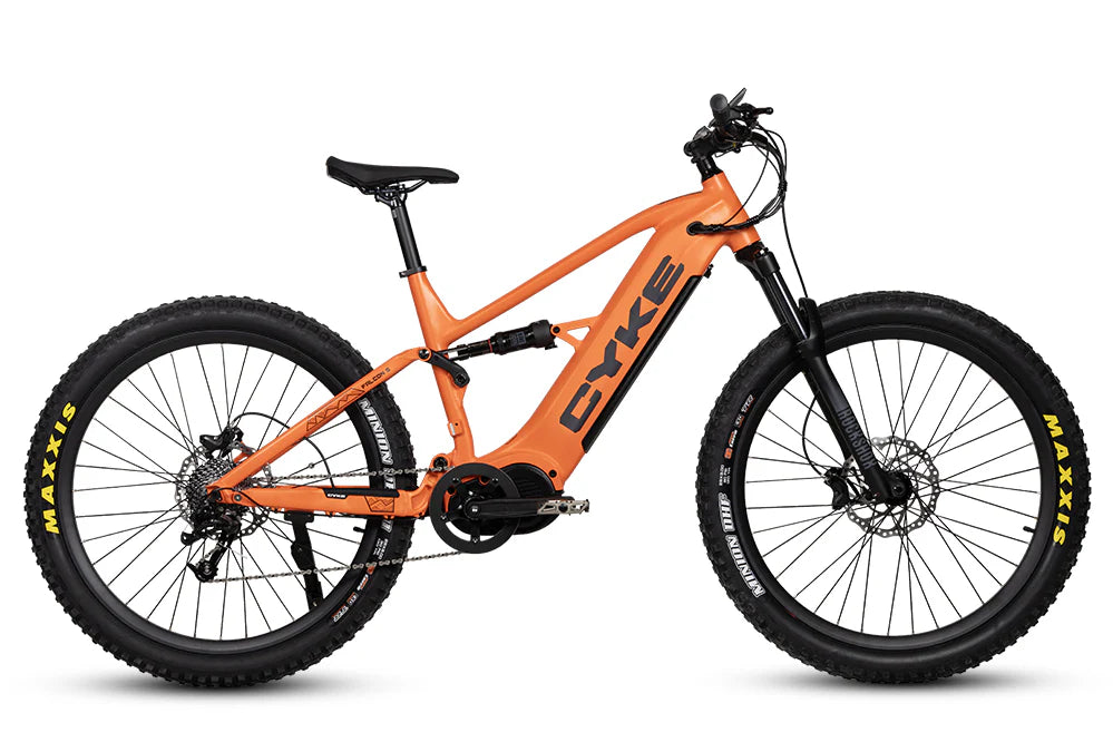 Cyke Falcon S Full Suspension 1100W Bafang Mid-Drive Electric Bike - 48V 20Ah, 28 MPH, 65 Mile Range, Hydraulic Brakes. 9-Speed - 100% Financing Available!