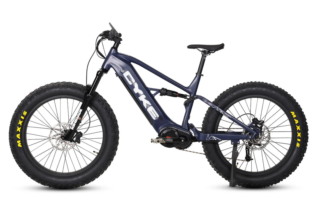 Cyke Falcon X Full Suspension 1000W Mid-Drive Fat Tire Electric Bike - 48V 20Ah, 28 MPH, 65 Mile Range, Hydraulic Brakes. 9-Speed - 100% Financing Available!