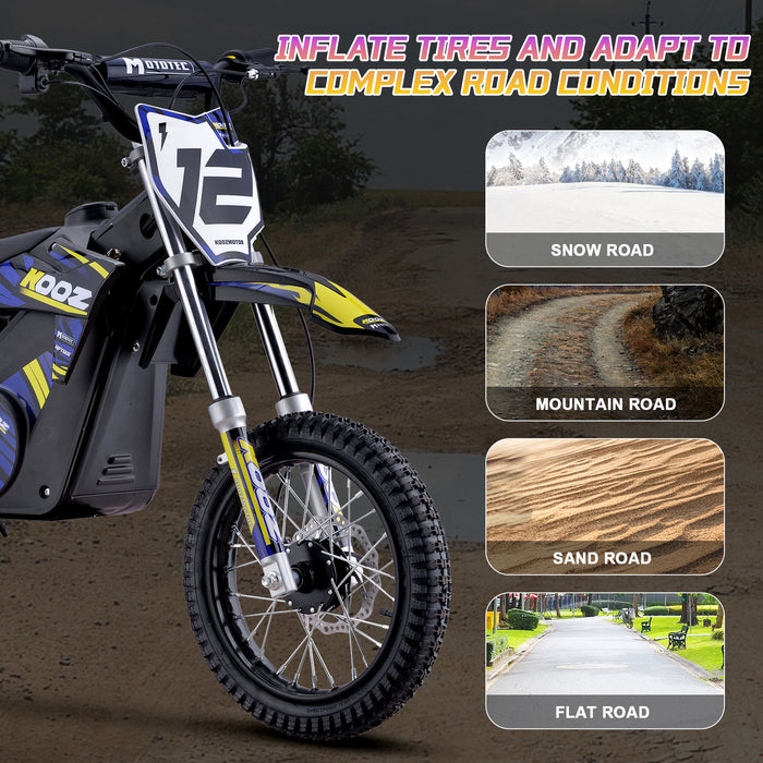 MotoTec 36v 7.8Ah 1000w (HP112E) Electric Dirt Bike - dual hydraulic suspension,18 MPH - 100% Financing Available!