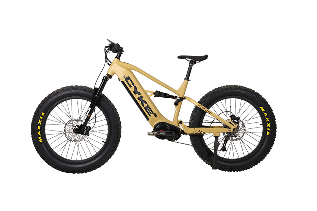 Cyke Falcon X Full Suspension 1000W Mid-Drive Fat Tire Electric Bike - 48V 20Ah, 28 MPH, 65 Mile Range, Hydraulic Brakes. 9-Speed - 100% Financing Available!