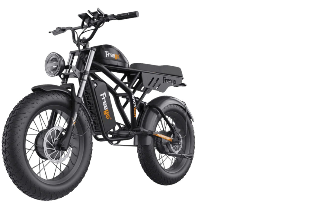 Freego Flash F3 Pro Dual Motor and Battery Fat Tire Electric Bike, 48V, 40Ah, 750Wx2, Full Suspension - 100% Financing Available