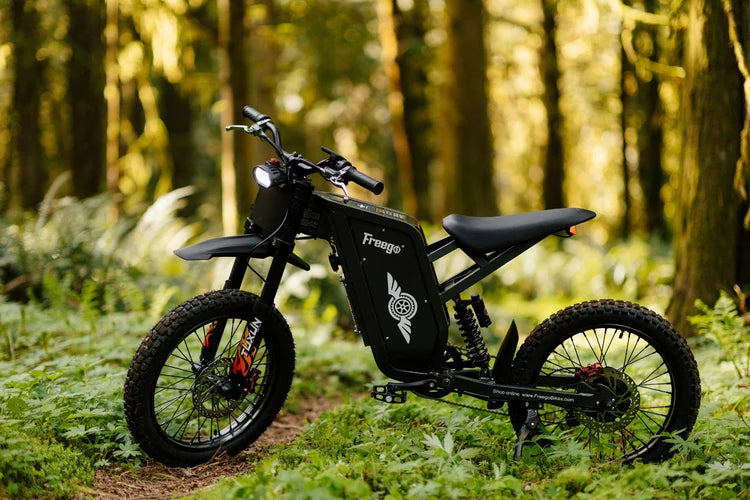 Freego X1 Series Agile All-Terrain Electric Dirt Bike - 60V, 25Ah, 3000W peak, 37 MPH max speed,  full suspension, hydraulic brakes - 100% Financing Available