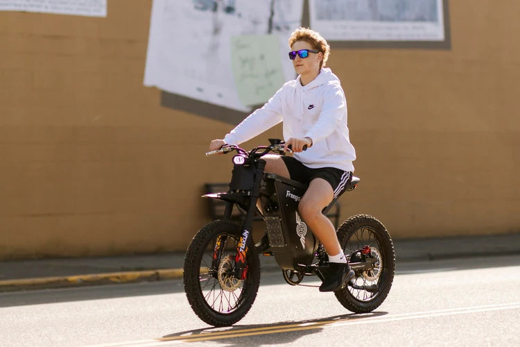 Freego X1 Series Agile All-Terrain Electric Dirt Bike - 60V, 25Ah, 3000W peak, 37 MPH max speed,  full suspension, hydraulic brakes - 100% Financing Available