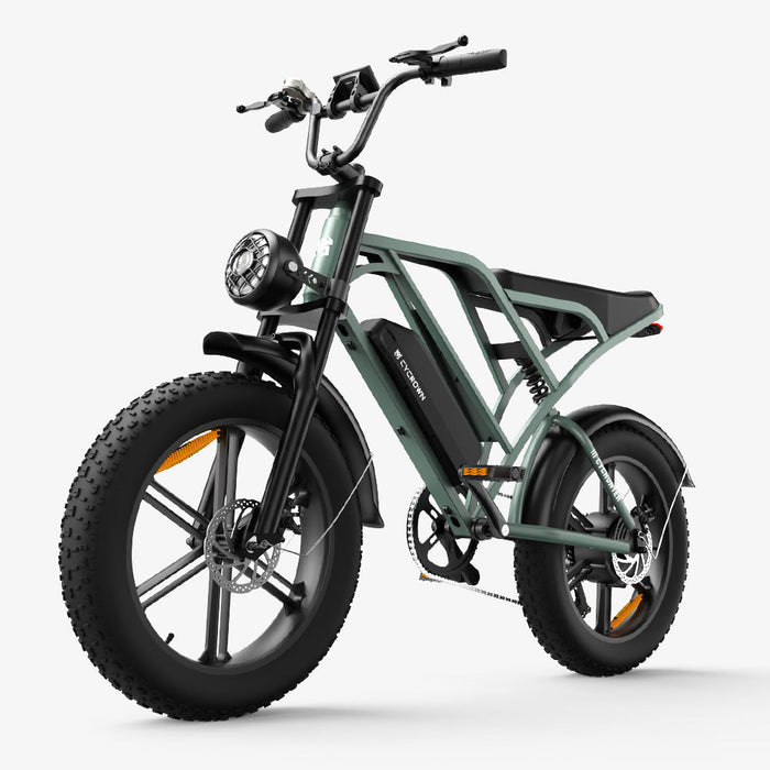 CycHunter 1000W Class 3 Moped-Style Electric Bike Full Suspension