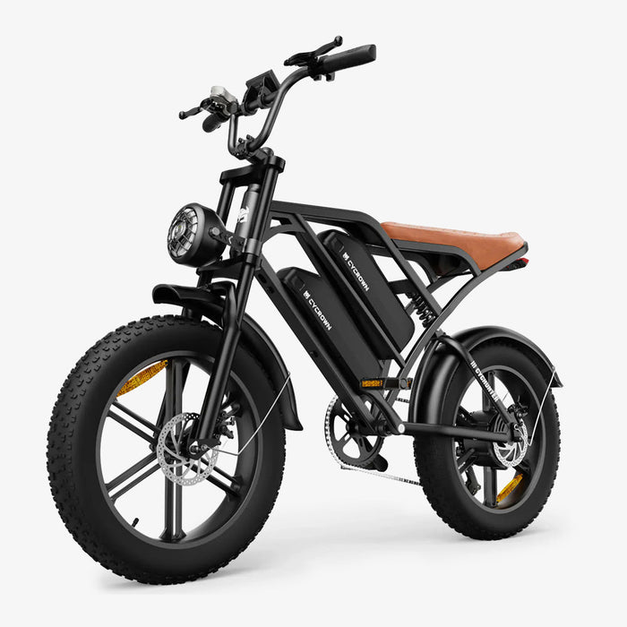 CycHunter 1000W Class 3 Moped-Style Electric Bike Full Suspension