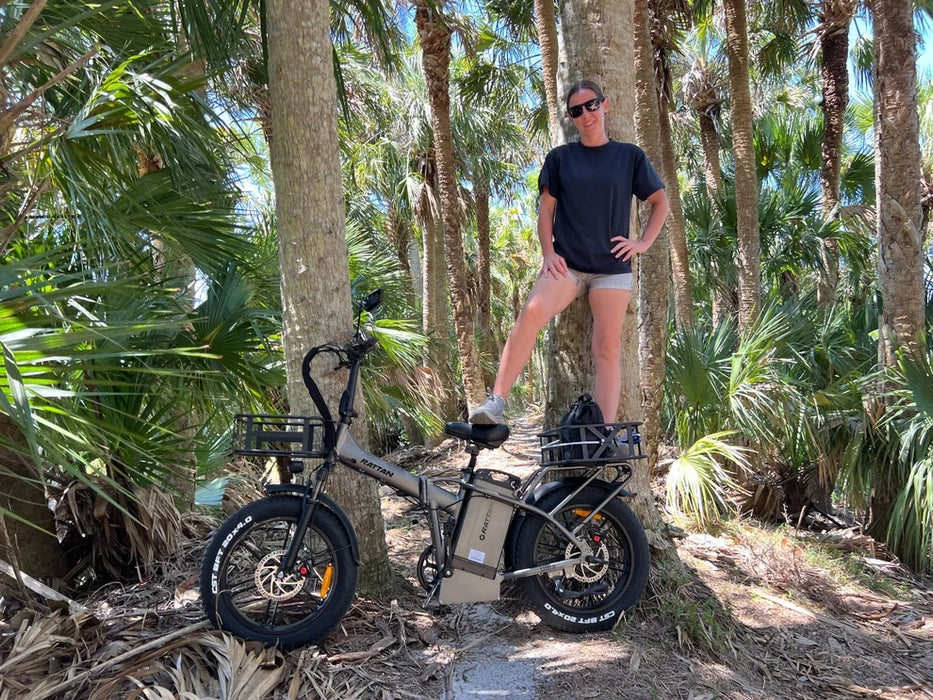 Ships Late August - Rattan LM ULTRA 1000W 48V 40.5Ah Brushless Gear Hub Motor Full Suspension Fat Tire 4.0 Foldable 2-Seater Electric Bike with Hydraulic Brakes and Max Range of 120 Miles! 100% Financing Available!