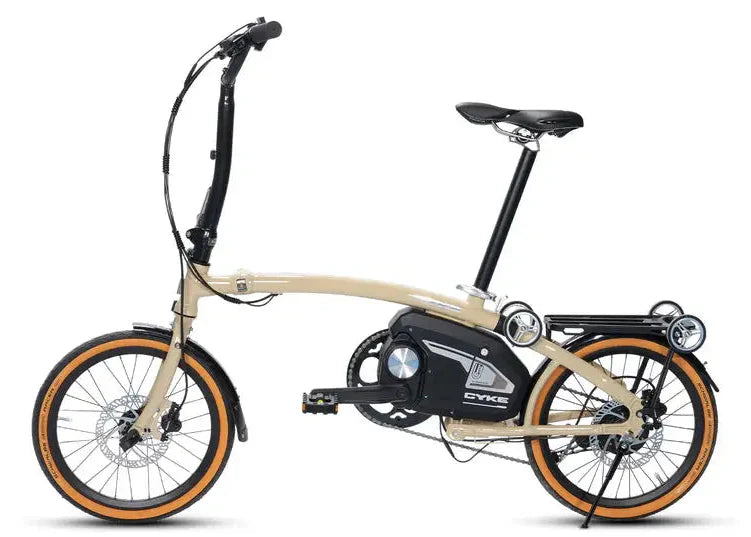 Cyke Kingfisher 250W Mid-Drive Folding Electric Bike - 36V 10Ah, 28 MPH, 57 Mile Range, Hydraulic Brakes - 100% Financing Available!