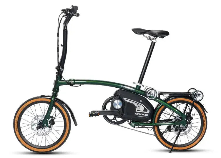 Cyke Kingfisher 250W Mid-Drive Folding Electric Bike - 36V 10Ah, 28 MPH, 57 Mile Range, Hydraulic Brakes - 100% Financing Available!