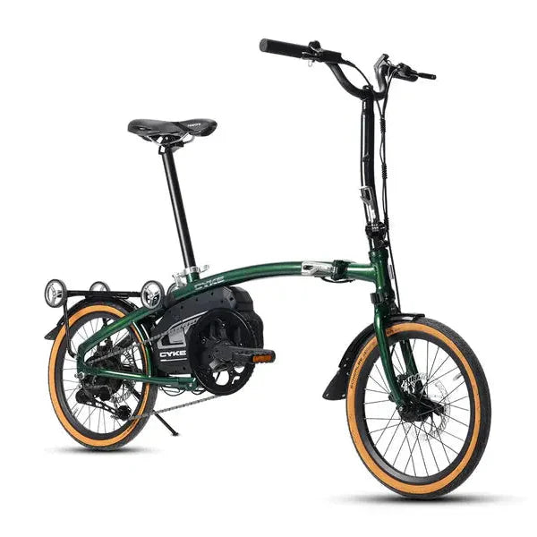 Cyke Kingfisher 250W Mid-Drive Folding Electric Bike - 36V 10Ah, 28 MPH, 57 Mile Range, Hydraulic Brakes - 100% Financing Available!
