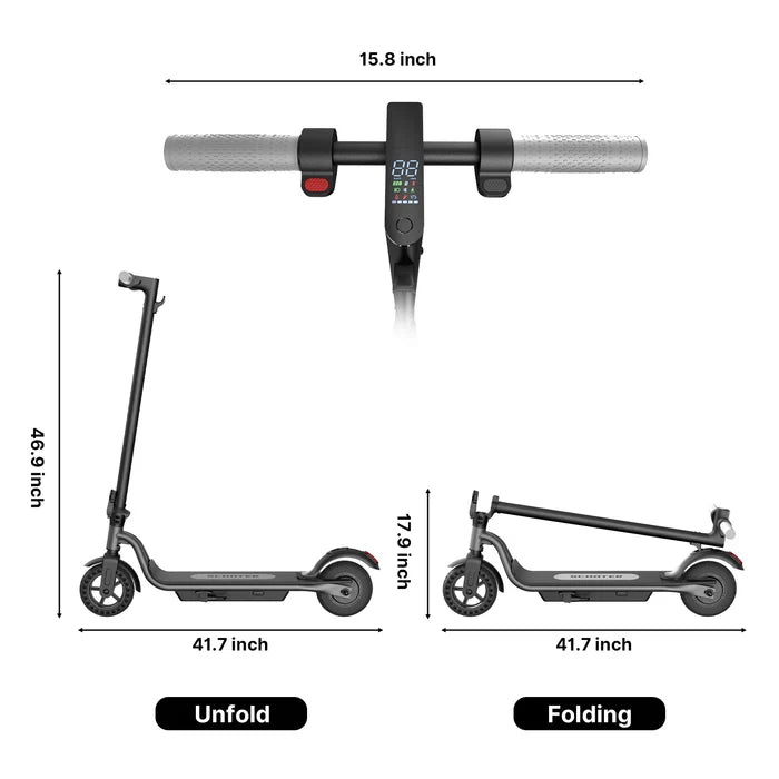 Megawheels M1 Lite 7.8Ah 36.5V Electric Scooter - 15.5 MPH, 19-Mile Range, Smart APP Control - 100% Financing Available!