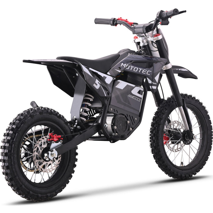 NEW! MotoTec 60V Pro Electric Dirt Bike 2000w Lithium, 15.6Ah, brushless, front and rear suspension and hydraulic brakes - 100 % Financing Available!