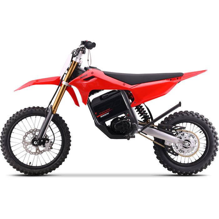 MotoTec 72V 8000W Lithium Pro Electric Dirt Bike 17/14 - Max Speed 50 MPH, Full Hydraulic Suspension, Dual Hydraulic Brakes - 100% Financing Available!