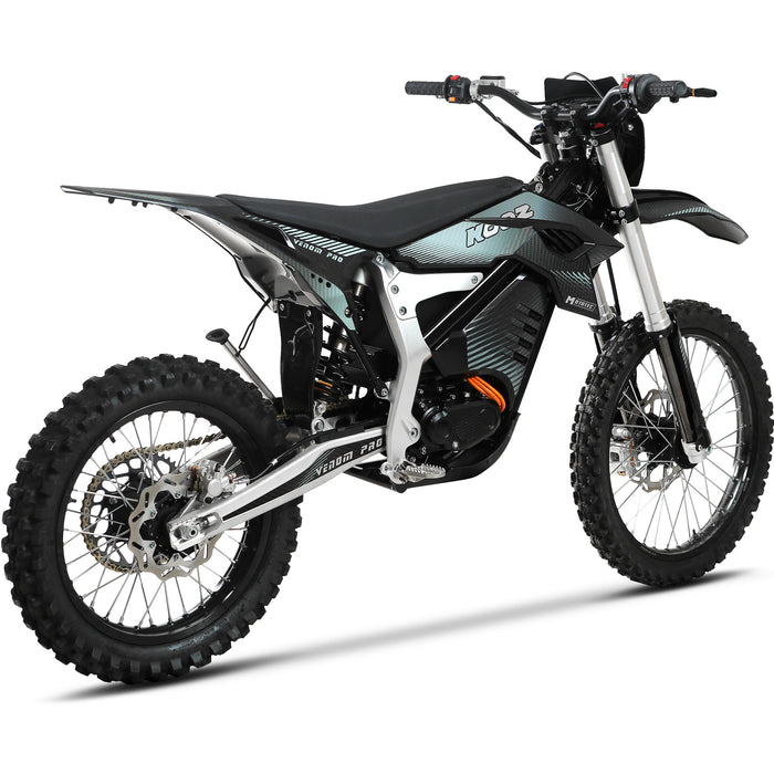 MotoTec Venom 72V, 6000W, 73Ah Electric Dirt Bike - peak power 30,000W, max speed 75 mph, Tesla battery