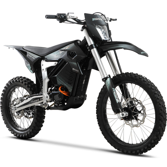 MotoTec Venom 72V, 6000W, 73Ah Electric Dirt Bike - peak power 30,000W, max speed 75 mph, Tesla battery