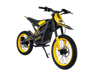 Yellow Isinwheel Monster Pro Mid-Drive Electric Dirt Bike, right front side angled view