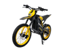 Yellow Isinwheel Monster Pro Mid-Drive Electric Dirt Bike, left angled front view