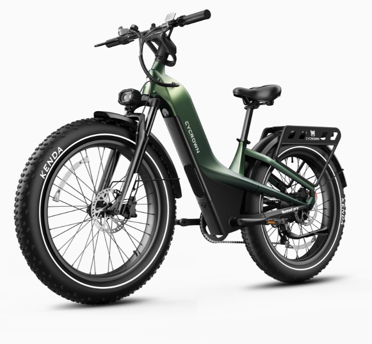 Cycrown Nomad Pro Fat Tire Electric Bike - 48V 20Ah 750W (1000W peak), Shimano 7-speed, Hydraulic Suspension, Hydraulic Brakes, 90-Mile Range - 100% Financing Available!