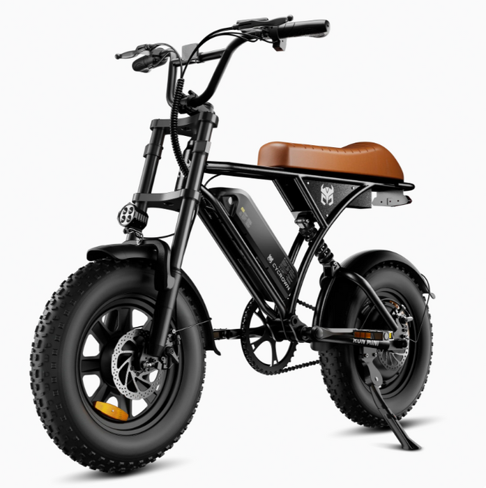 Cycrown Run Mini All Terrain Fat Tire Vintage Design Electric Bike - 36V 500W (750W Peak), full suspension, 20 MPH, 30-mile range - 100% Financing Available!