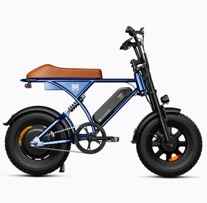 Cycrown Run Mini All Terrain Fat Tire Vintage Design Electric Bike - 36V 500W (750W Peak), full suspension, 20 MPH, 30-mile range - 100% Financing Available!