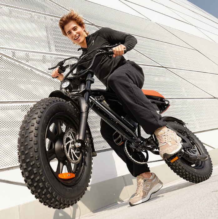Cycrown Run Mini All Terrain Fat Tire Vintage Design Electric Bike - 36V 500W (750W Peak), full suspension, 20 MPH, 30-mile range - 100% Financing Available!