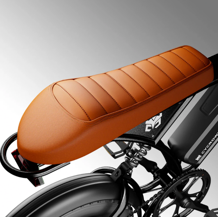 Cycrown CycRun 2.0 Vintage Design Fat Tire Electric Bike - 48V, 10.4 + 15.6 Ah, 1250W Peak, full suspension, max load 330 lbs - 100% Financing Available!