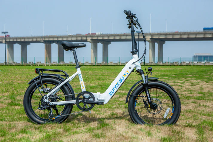 Eunorau META20 1.0 Fat Tire Step-Thru Folding Electric Bike 48V/500W hub motor, range up to 100 miles optional second battery - 100% Financing Available!