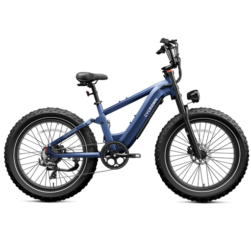 Roma All-Terrain Electric Bike with Kid Seat Indigo Blue