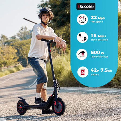 i9M Foldable Commuting Electric Scooter 500W with Pneumatic Tires