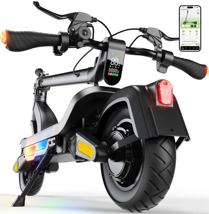 isinwheel S Nova Pro 1000W Commuting Electric Scooter - 28mph - 48V 13Ah Battery, 38-Mile Range- 100% Financing Available!