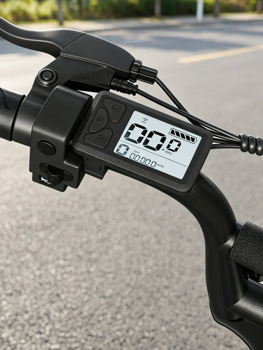Meelod T16 1000W Fat Tire Electric Bike With Extended Double Seat - 48V 13.5Ah, 28 MPH, 25-45 Mile Range, Full Suspension - 100% Financing Available!