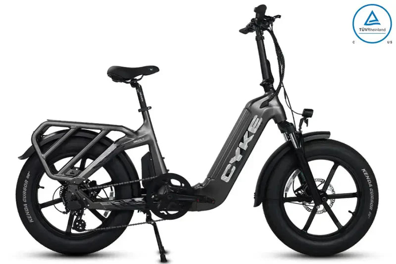 Cyke Grizzly Foldable 750W Hub-Drive Fat Tire Electric Bike - 48V 20Ah, 28 MPH, 100 Mile Range, Hydraulic Brakes - 100% Financing Available!