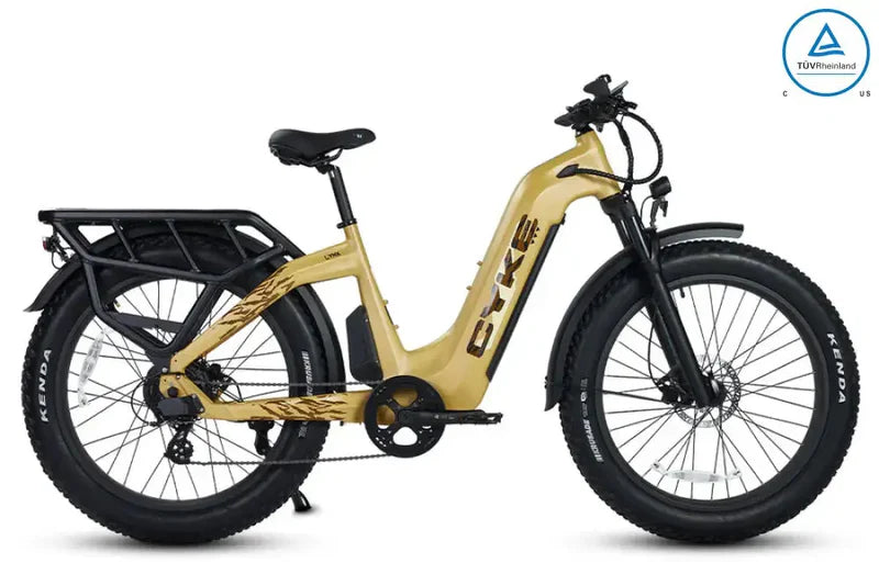 Cyke Lynx 750W Step-Through Fat Tire Electric Bike - 48V 20Ah, 28 MPH, 100 Mile Range, Hydraulic Brakes - 100% Financing Available!