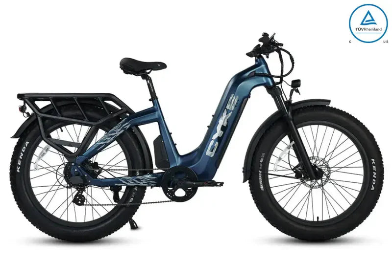 Cyke Lynx 750W Step-Through Fat Tire Electric Bike - 48V 20Ah, 28 MPH, 100 Mile Range, Hydraulic Brakes - 100% Financing Available!