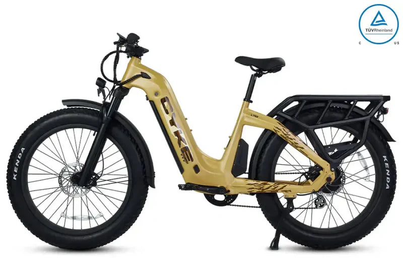 Cyke Lynx 750W Step-Through Fat Tire Electric Bike - 48V 20Ah, 28 MPH, 100 Mile Range, Hydraulic Brakes - 100% Financing Available!