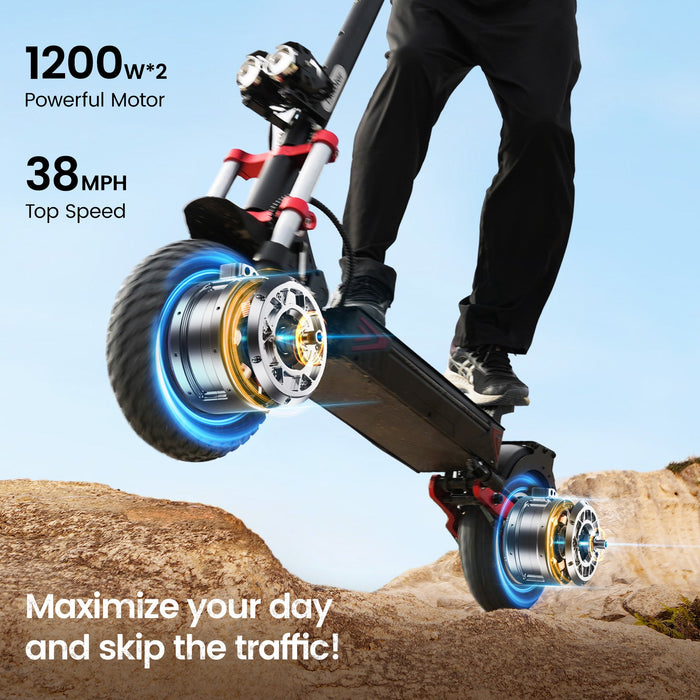 iX8 Off-Road Electric Scooter – 2400W Dual Motor, 38 MPH