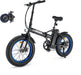 Ecotric Electric Bikes Black and Blue Ecotric 36V 500W portable and folding fat tire electric bike