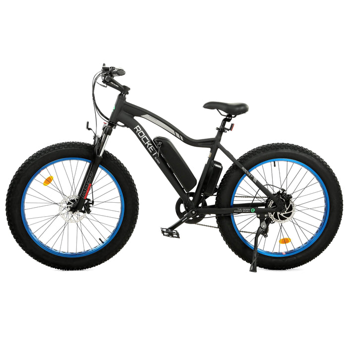 Ecotric Electric Bikes Blue (New Decal) UL Certified-Ecotric Rocket Fat Tire Beach Snow Electric Bike