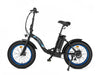 Ecotric Electric Bikes UL Certified-Ecotric 20inch black Portable and folding fat bike model Dolphin