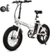 Ecotric Electric Bikes White Ecotric 36V 500W portable and folding fat tire electric bike