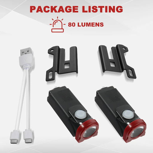 Enskate Accessories Red Light *2 Enskate Multiple Lighting Modes skateboard light (white/red)